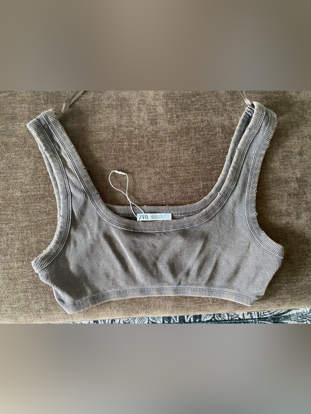 ZARA Kids Ribbed Tank Leggings Top - Brown